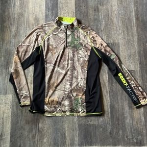 Real tree scent lock quarter zip long sleeve hunting shirt mens large